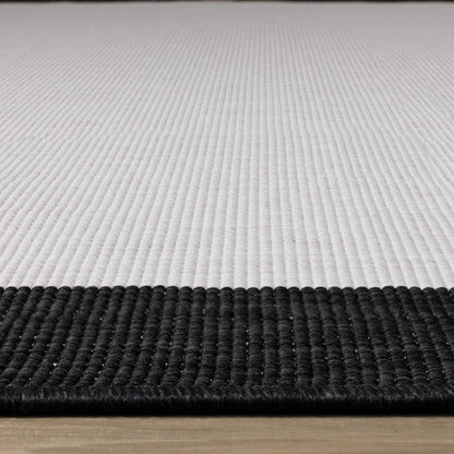 Contemporary Border Black Area Rug-9