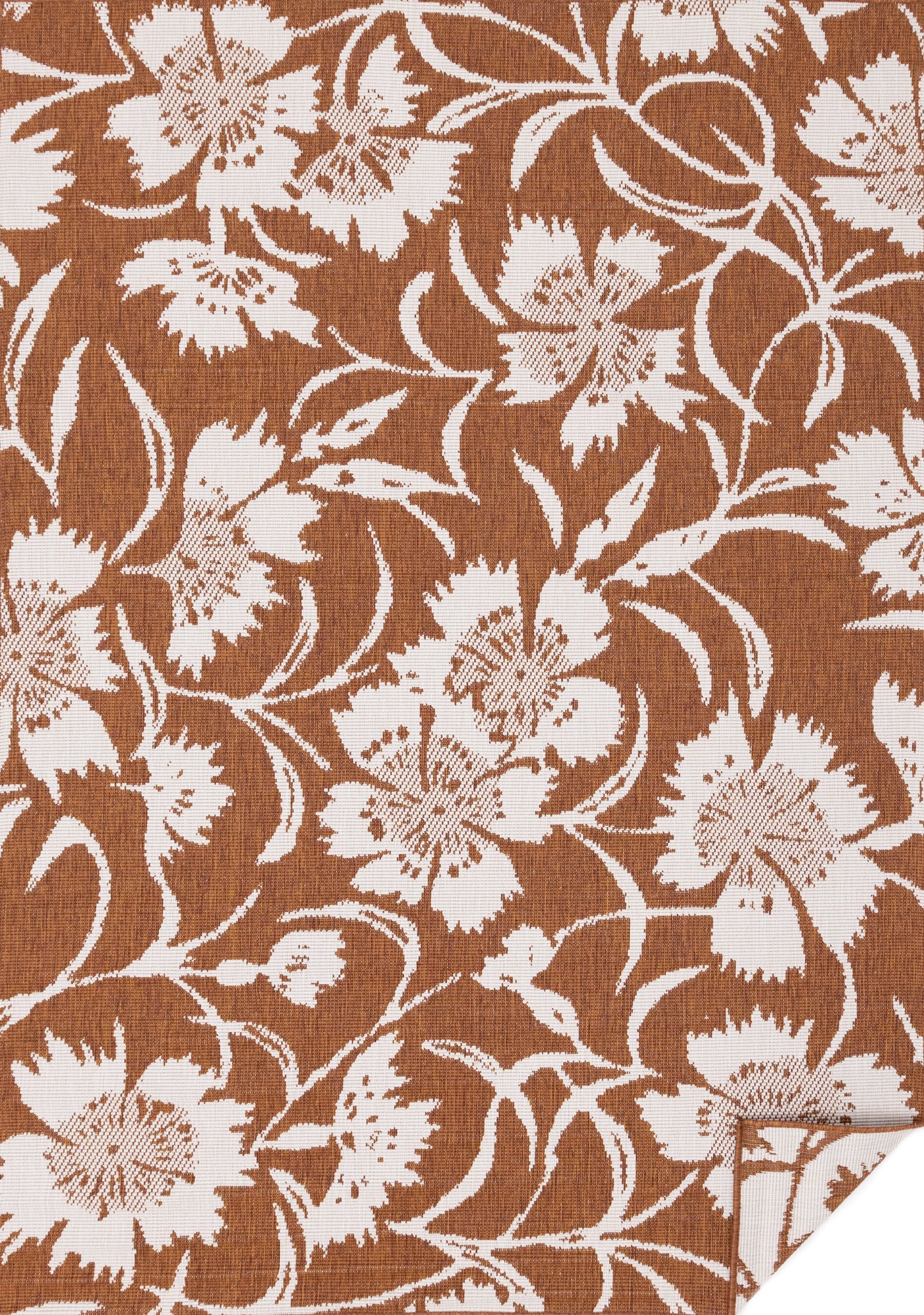 Contemporary Botanical Orange Area Rug
