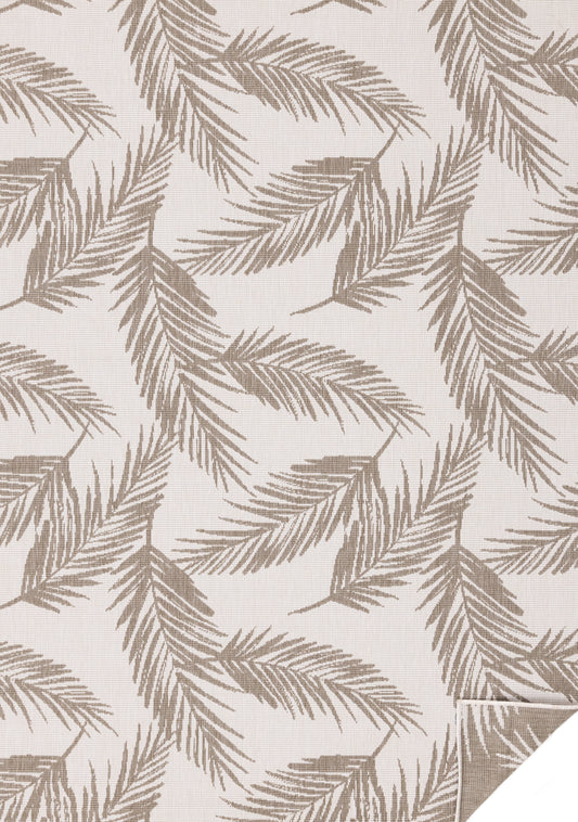 Contemporary Botanical Taupe Area Rug