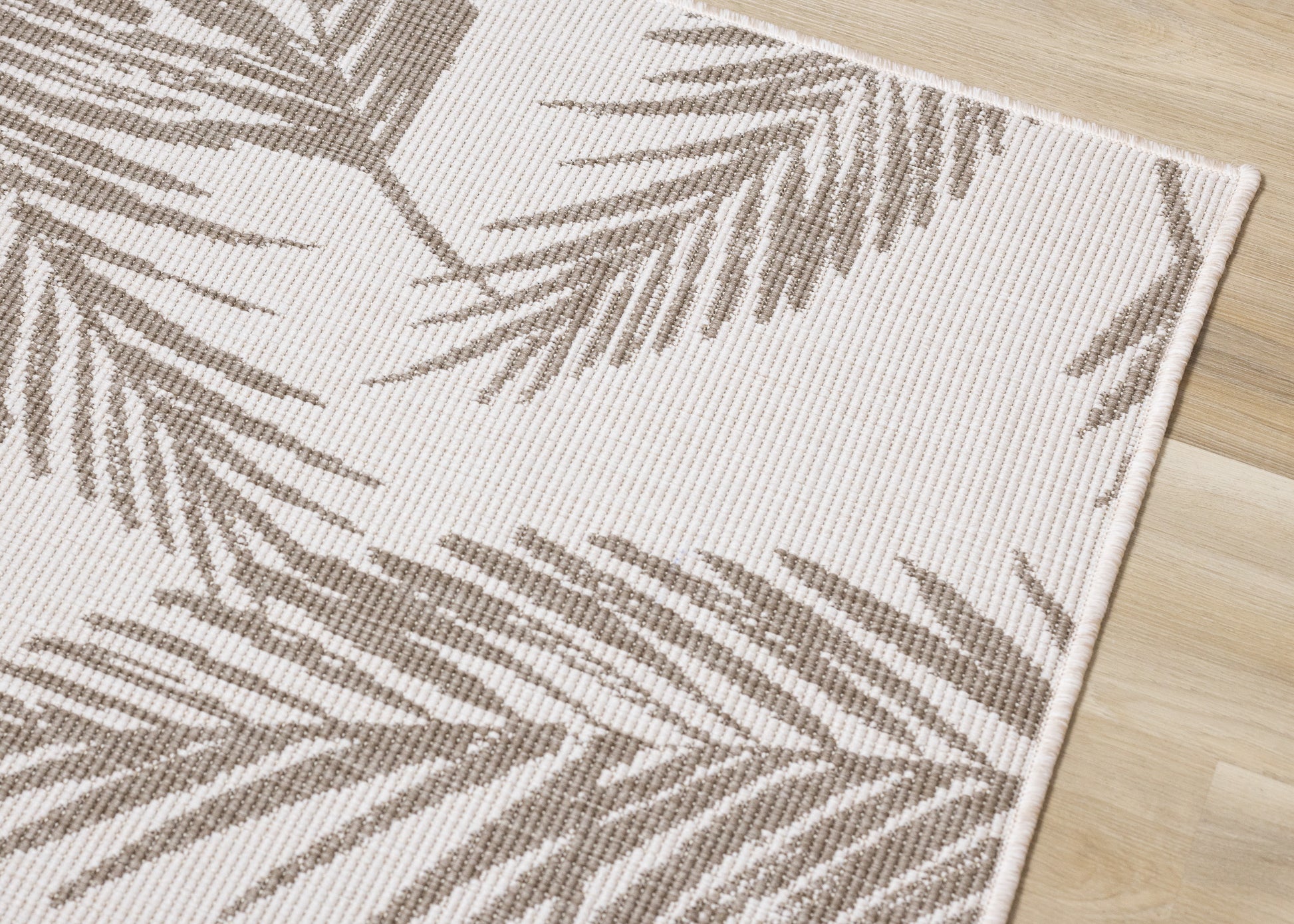 Contemporary Botanical Taupe Area Rug-4
