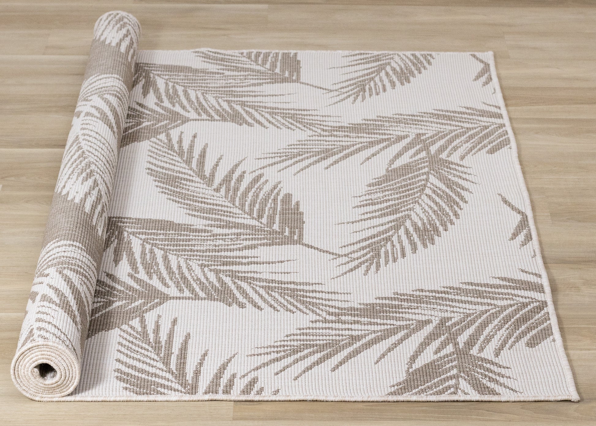 Contemporary Botanical Taupe Area Rug-7