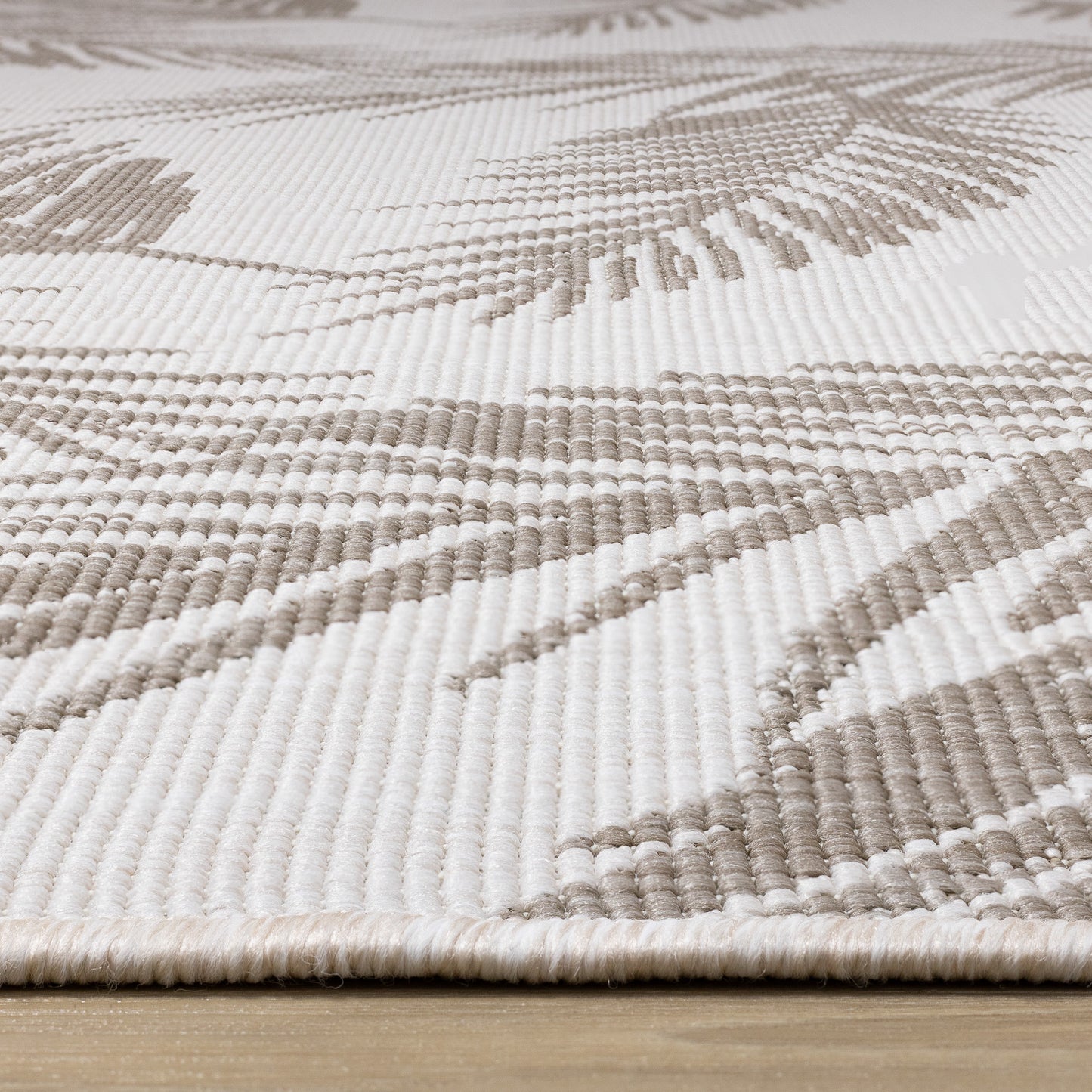 Contemporary Botanical Taupe Area Rug-9