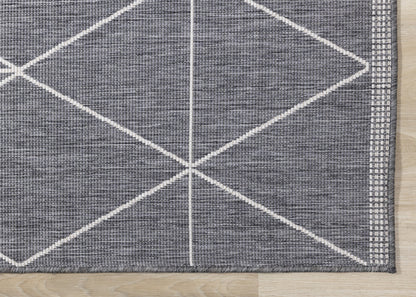Contemporary Geometric Grey Area Rug