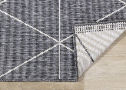 Contemporary Geometric Grey Area Rug