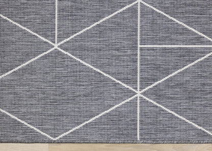 Contemporary Geometric Grey Area Rug