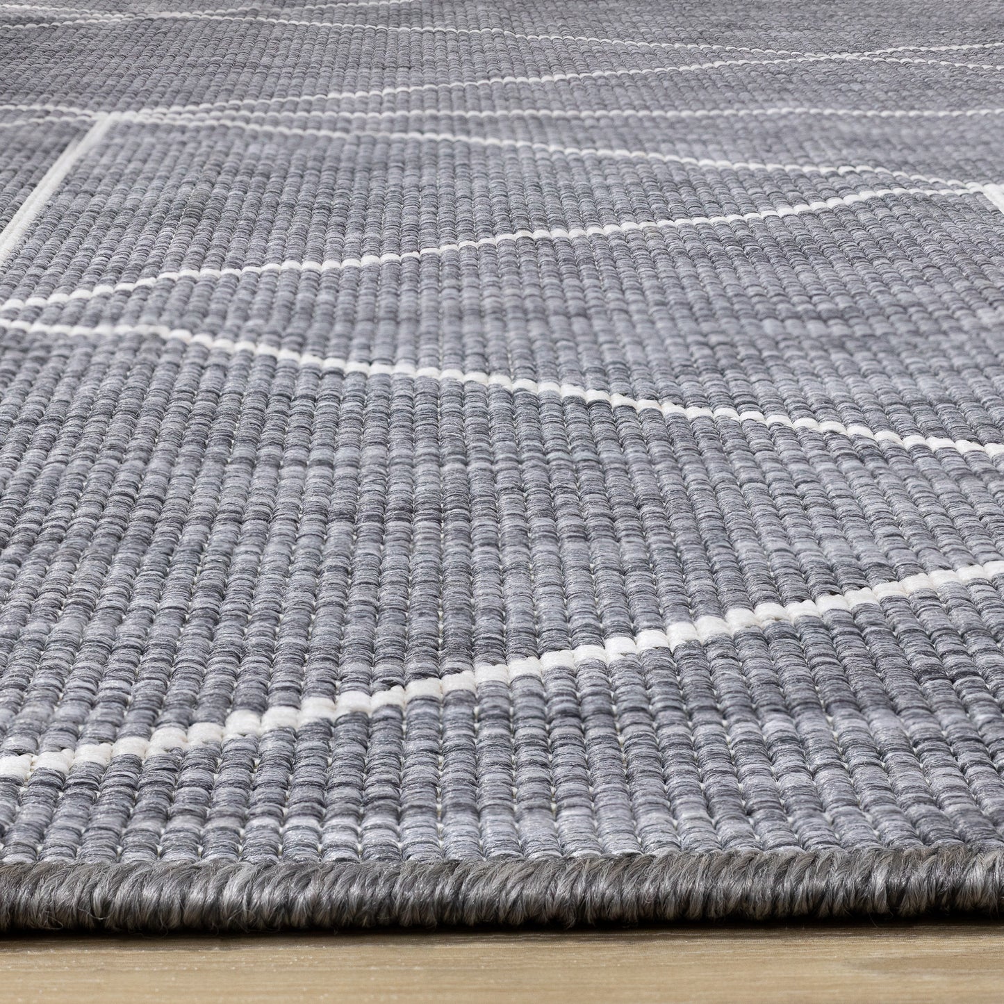 Contemporary Geometric Grey Area Rug