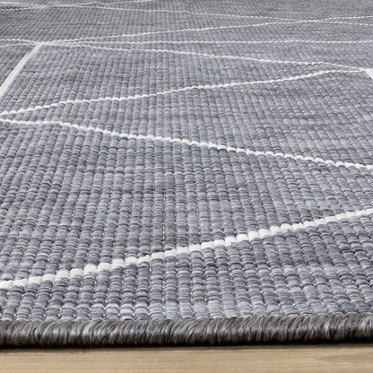 Contemporary Geometric Grey Area Rug