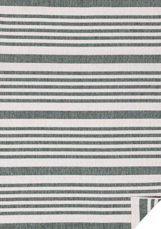 Contemporary Stripes Green Area Rug