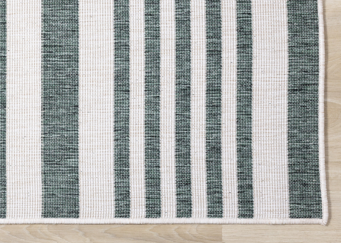 Contemporary Stripes Green Area Rug-5