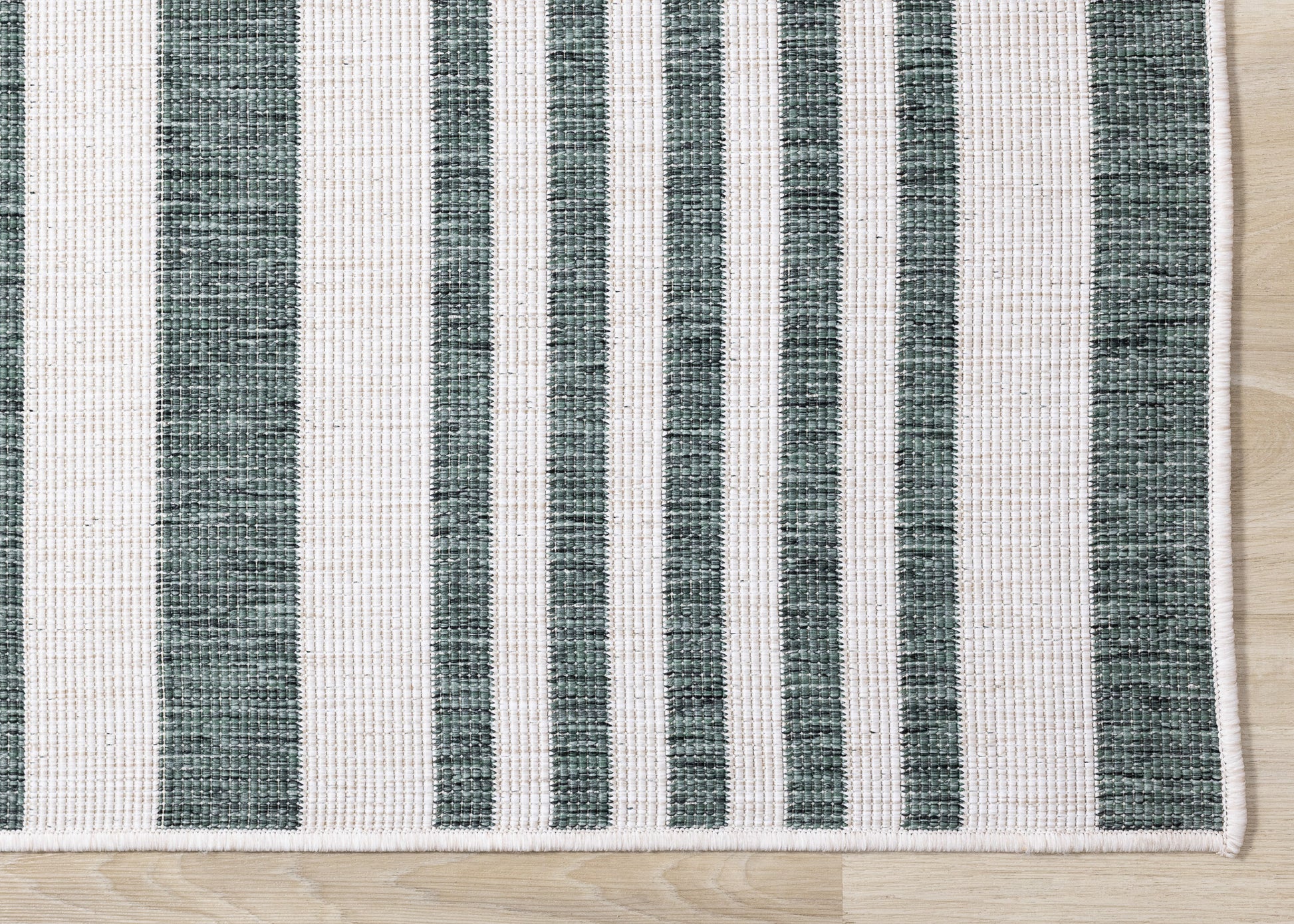 Contemporary Stripes Green Area Rug-5