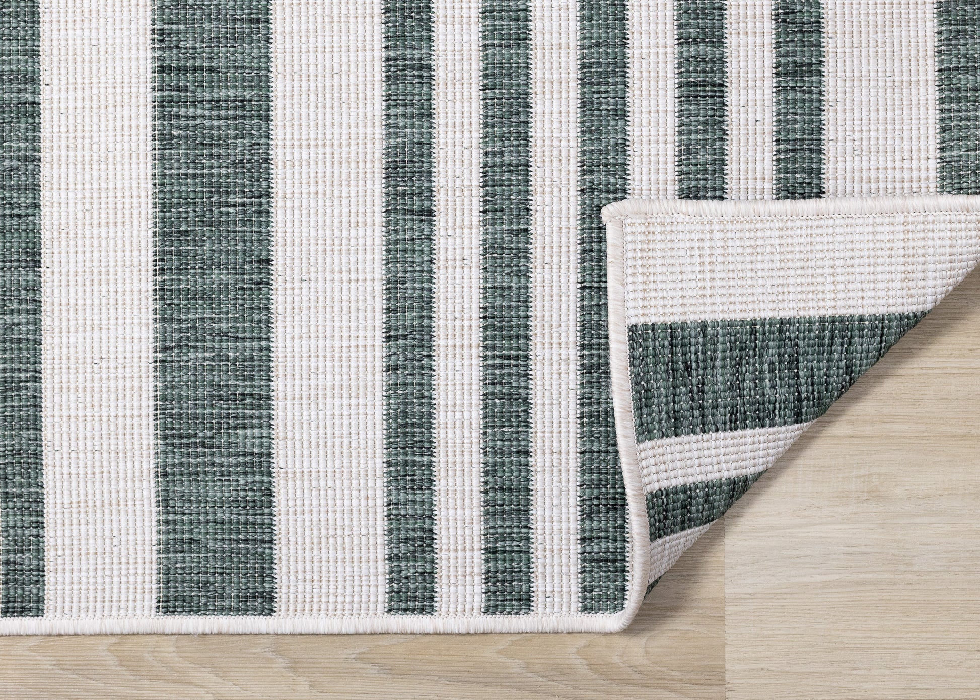 Contemporary Stripes Green Area Rug-6