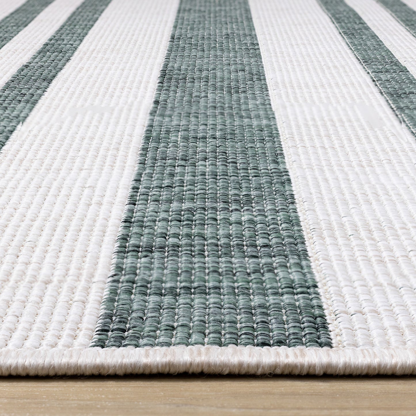 Contemporary Stripes Green Area Rug-9