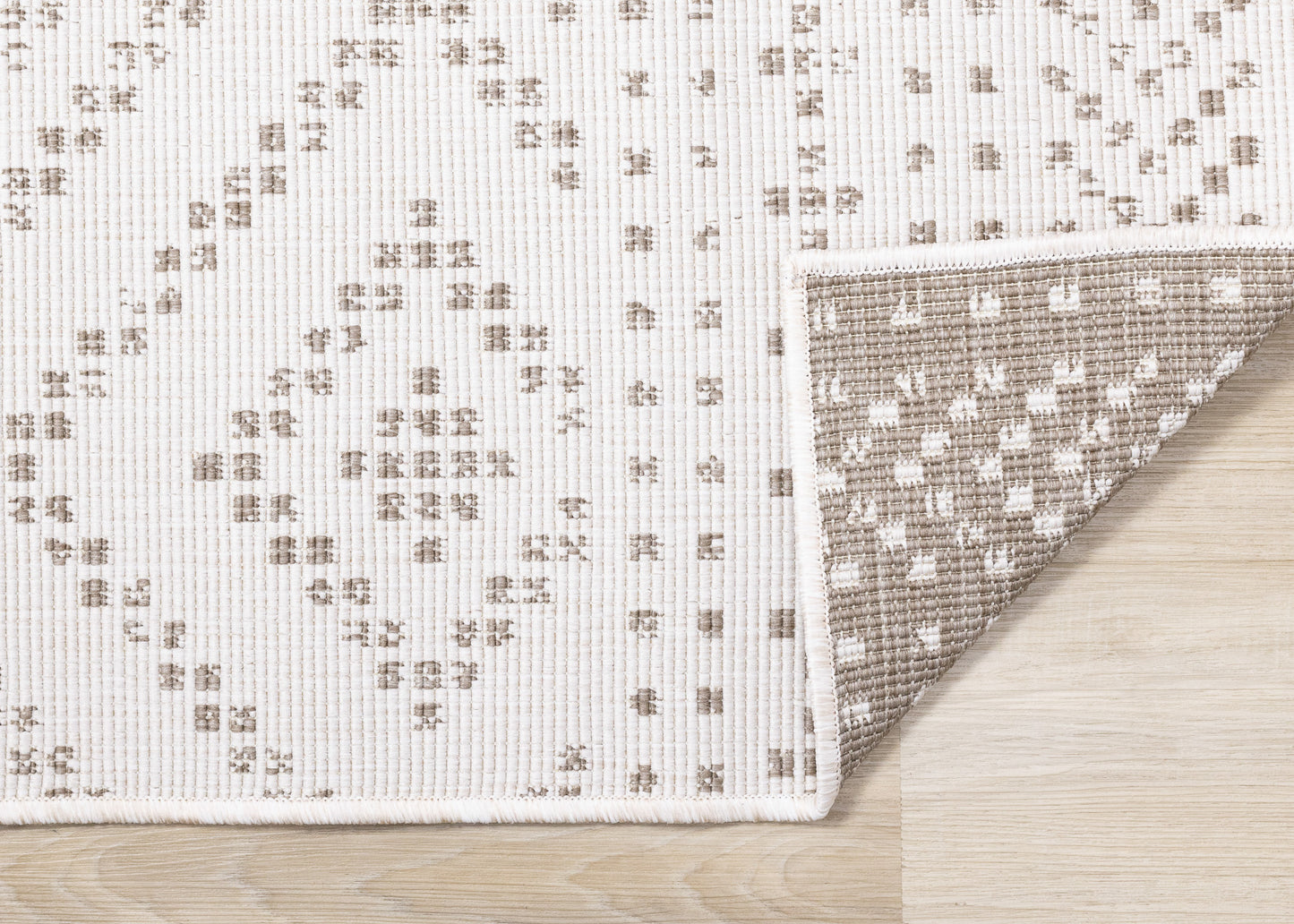 Tribal/Southwestern Geometric Taupe Area Rug