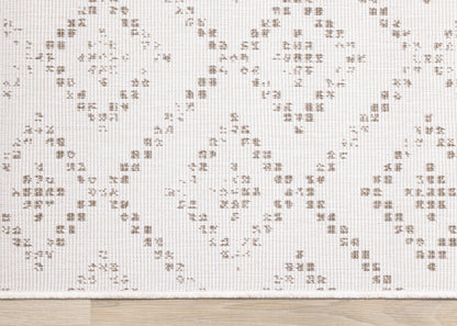 Tribal/Southwestern Geometric Taupe Area Rug