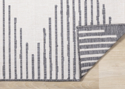 Mid-Century Geometric Grey Area Rug