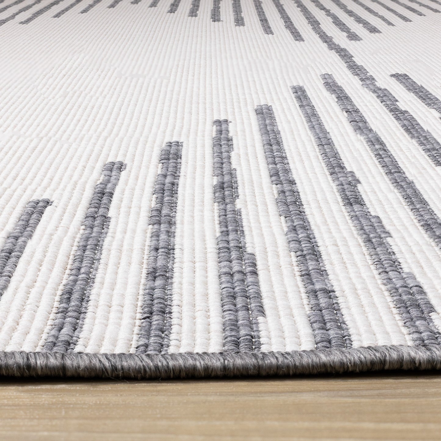 Mid-Century Geometric Grey Area Rug