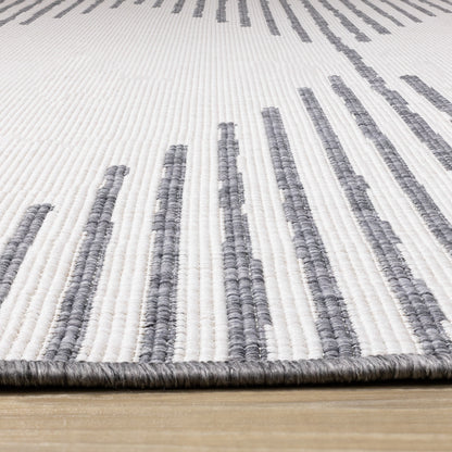 Mid-Century Geometric Grey Area Rug