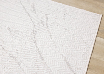 Contemporary Organic Cream Area Rug