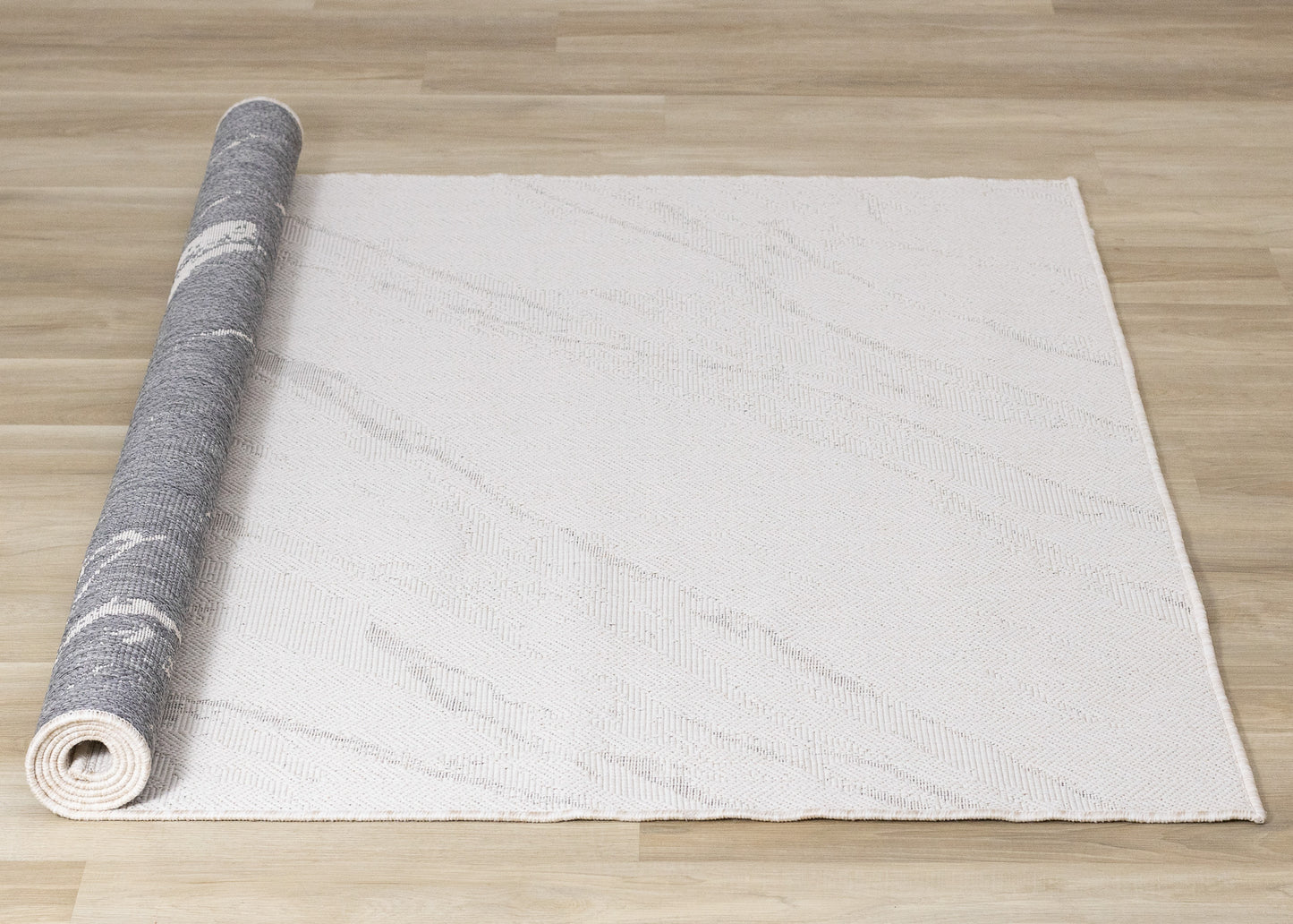 Contemporary Organic Cream Area Rug