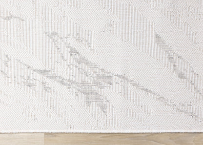 Contemporary Organic Cream Area Rug
