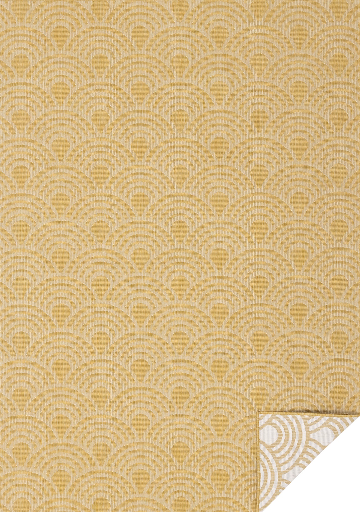 Outdoor Geometric Yellow Area Rug-1