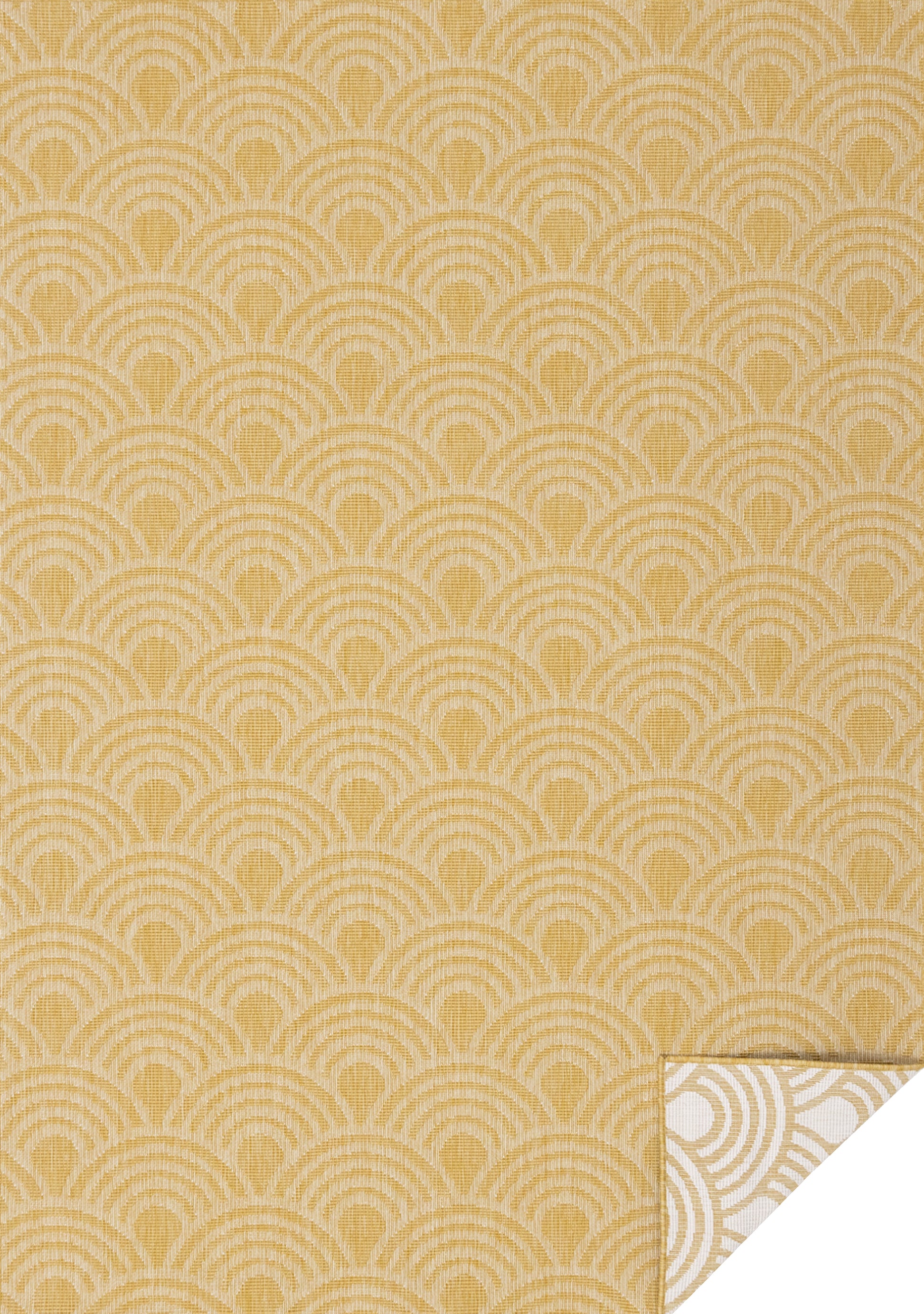 Outdoor Geometric Yellow Area Rug-1