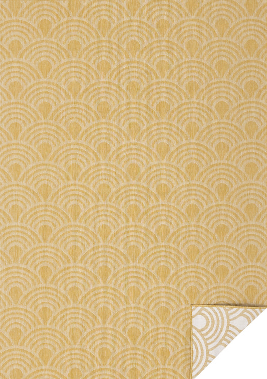 Outdoor Geometric Yellow Area Rug