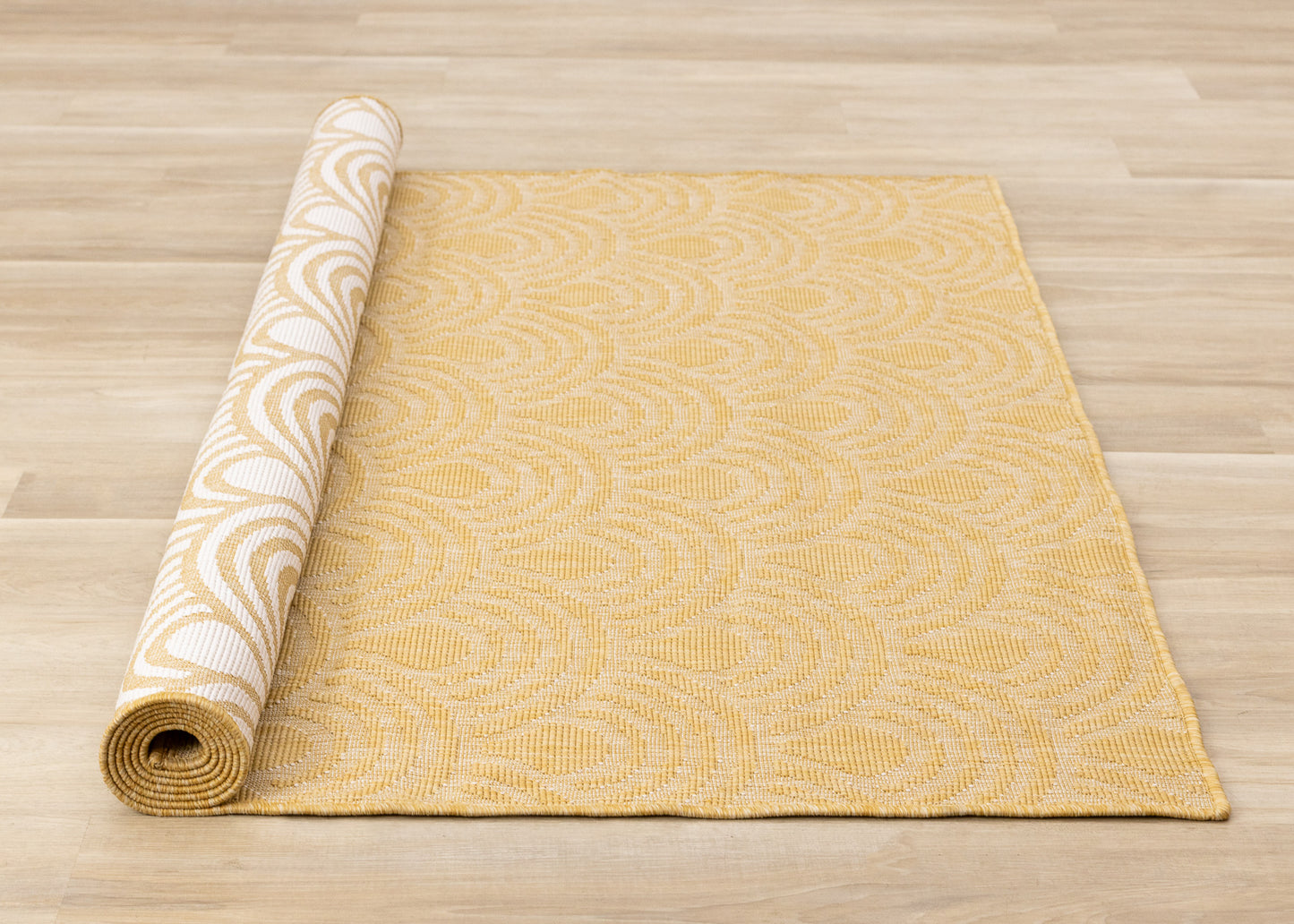 Outdoor Geometric Yellow Area Rug-7