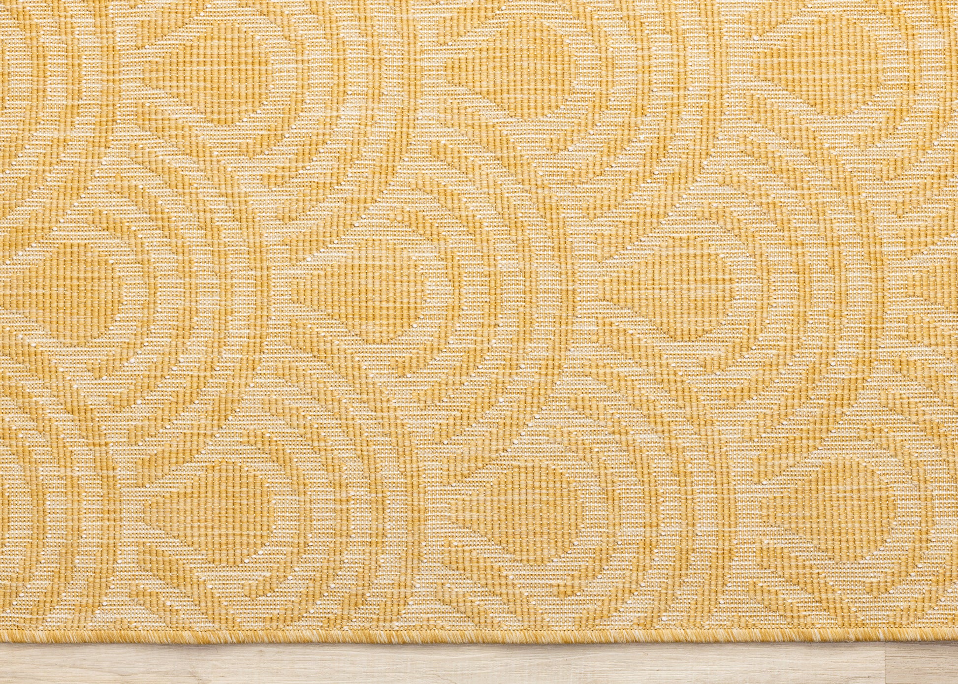 Outdoor Geometric Yellow Area Rug-8