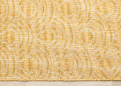 Outdoor Geometric Yellow Area Rug-8