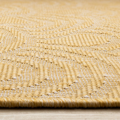 Outdoor Geometric Yellow Area Rug-9