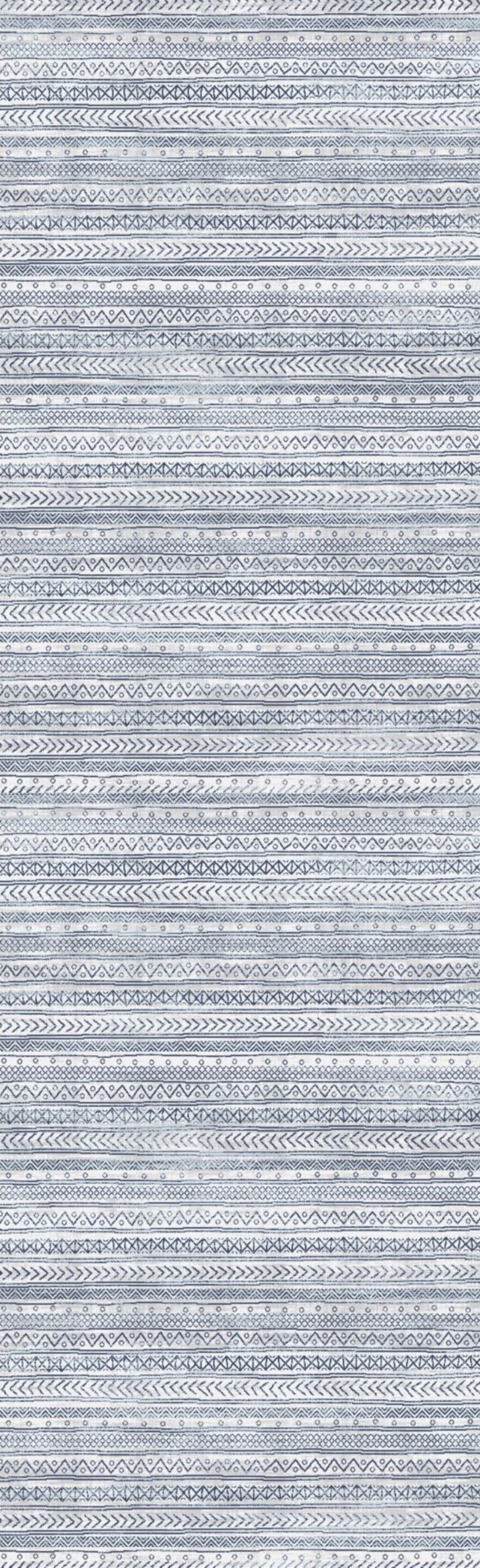 Azura Boho Contemporary Blue Indoor Rug