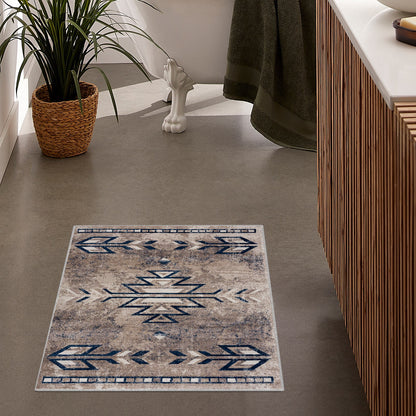 Havana Boho South-Western Blue Rug