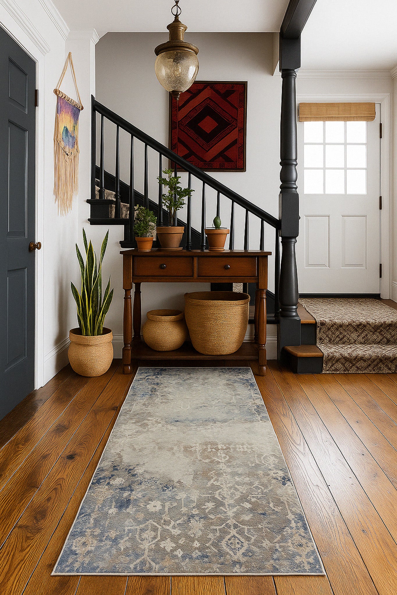 Sahir Oriental Contemporary Blue Indoor Rug-18