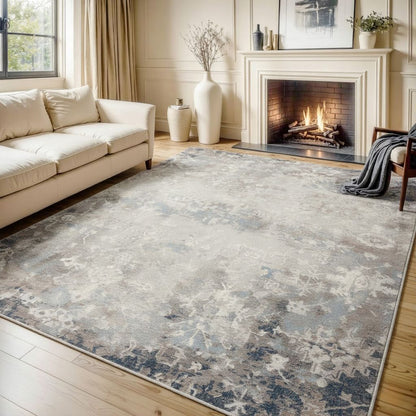 Sahir Oriental Contemporary Blue Indoor Rug-14