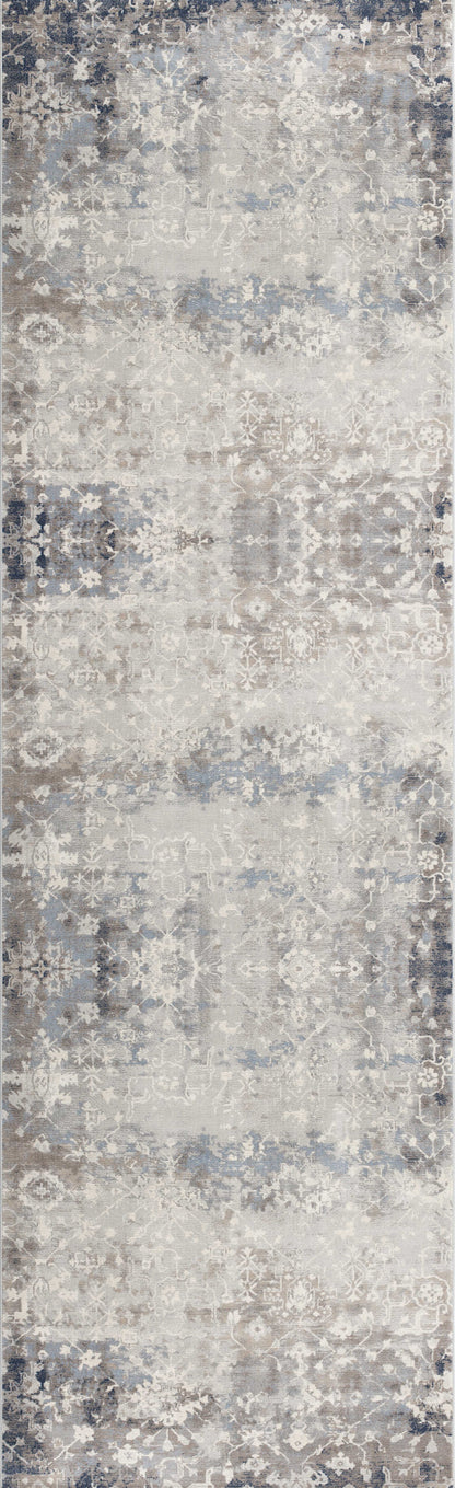 Sahir Oriental Contemporary Blue Indoor Rug-19