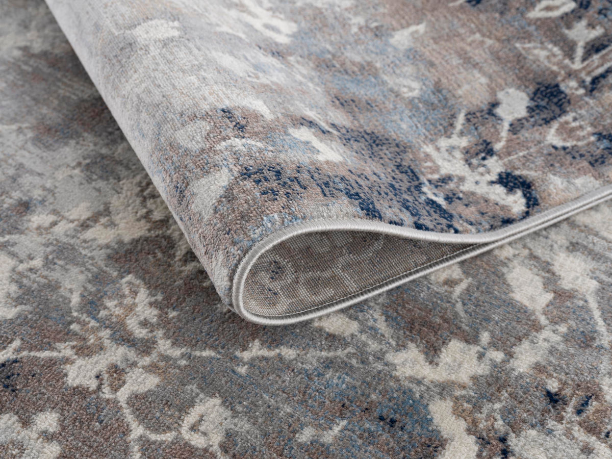 Sahir Oriental Contemporary Blue Indoor Rug