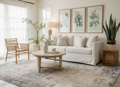 Maru Abstract Contemporary Blue Indoor Rug