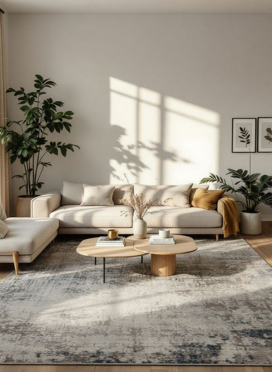 Maru Abstract Contemporary Blue Indoor Rug