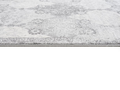 Nazira Damask Contemporary Grey Indoor Rug [AUC]-24