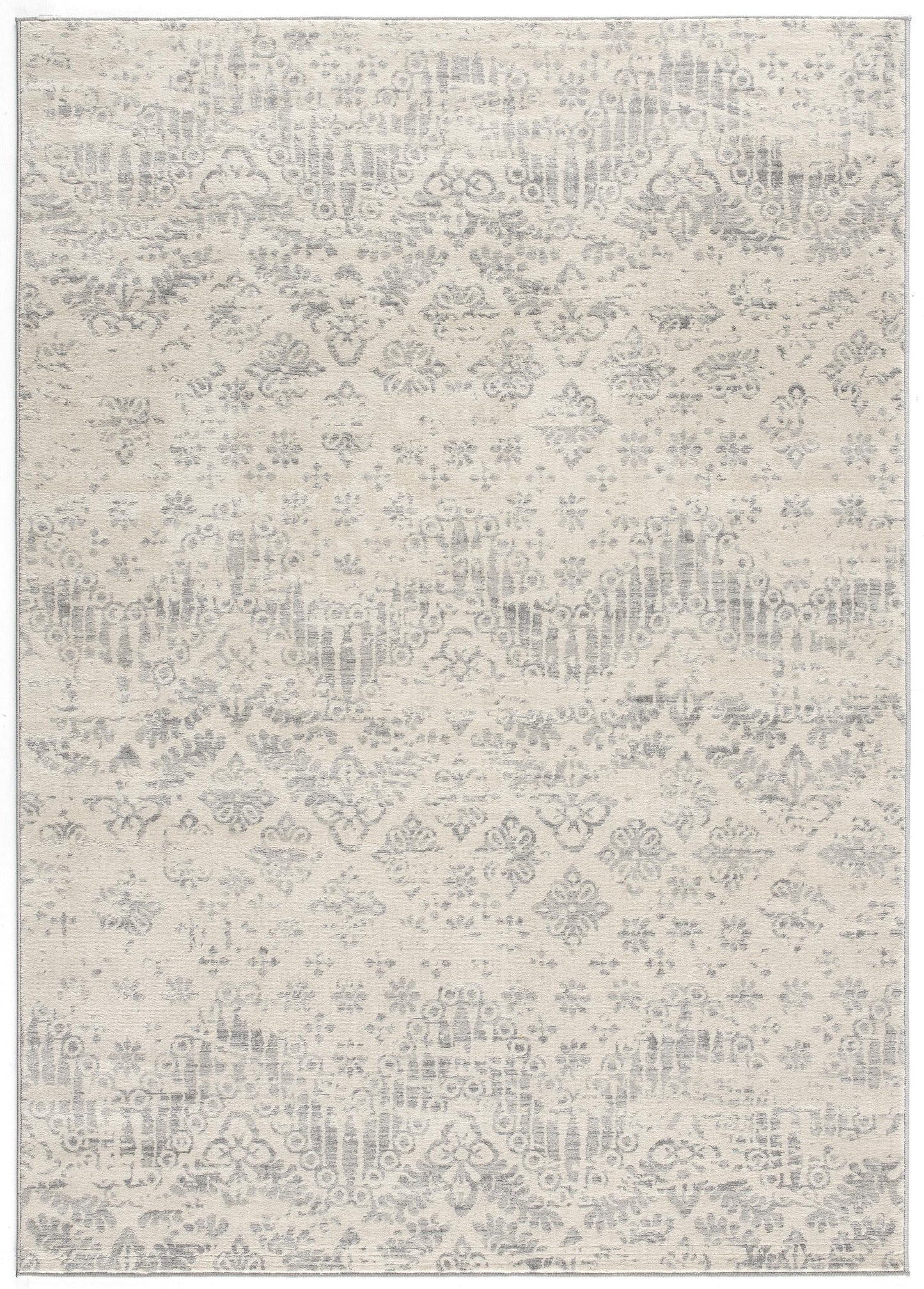 Liora Damask Traditional Grey Indoor Rug-3