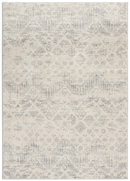 Liora Damask Traditional Grey Indoor Rug-3