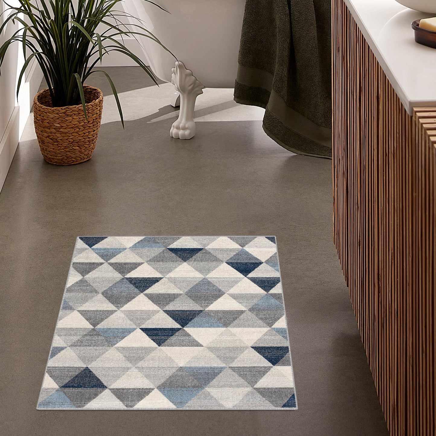 Havana Geometric Coastal Blue Rug