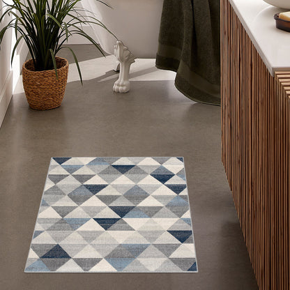 Havana Geometric Coastal Blue Rug