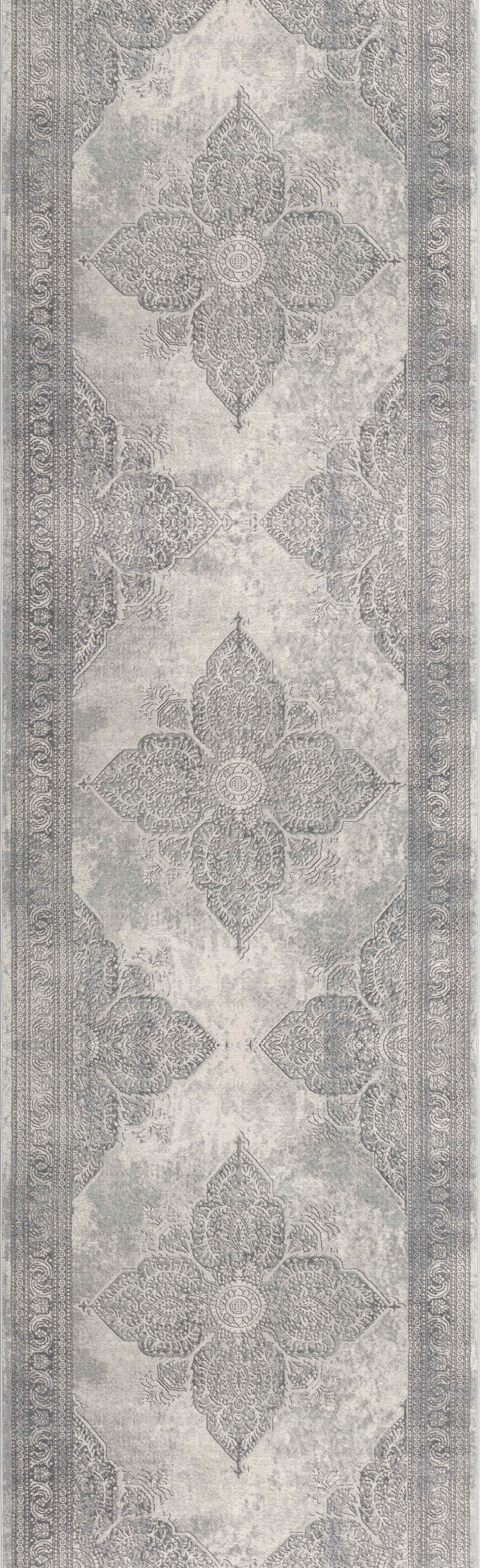 Soraya Medallion Floral Grey Indoor Rug