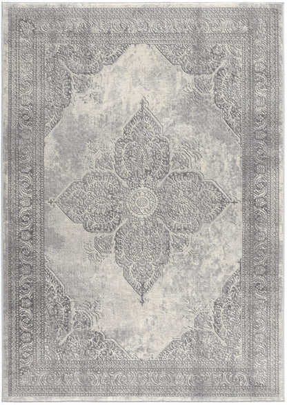 Soraya Medallion Floral Grey Indoor Rug