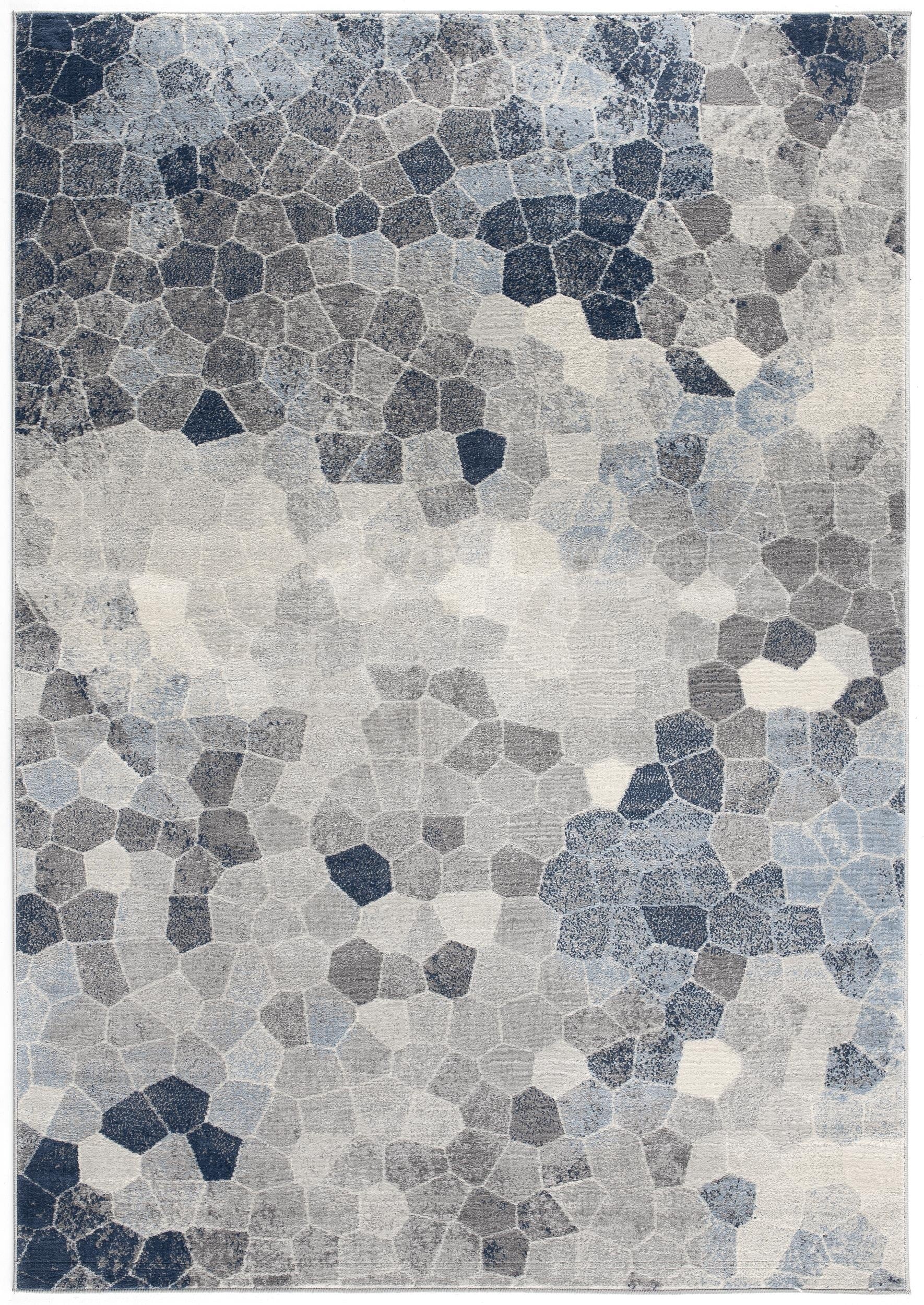 Zahra Mosaic Stone Blue Indoor Rug-3