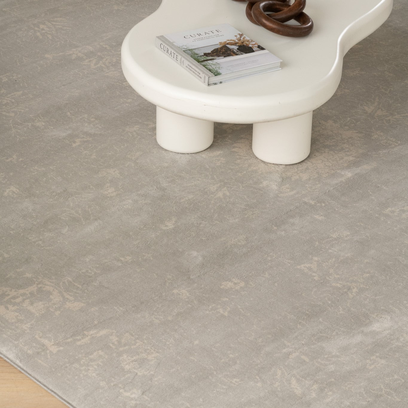 Safir Abstract Contemporary Grey and Beige Indoor Rug-11