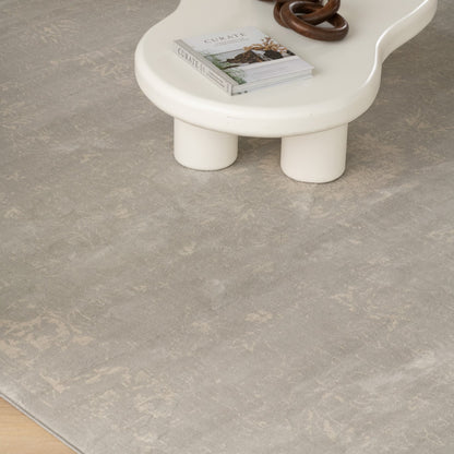 Safir Abstract Contemporary Grey and Beige Indoor Rug-11