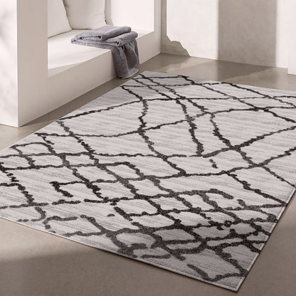 Nova Moroccan Marble Grey Rug